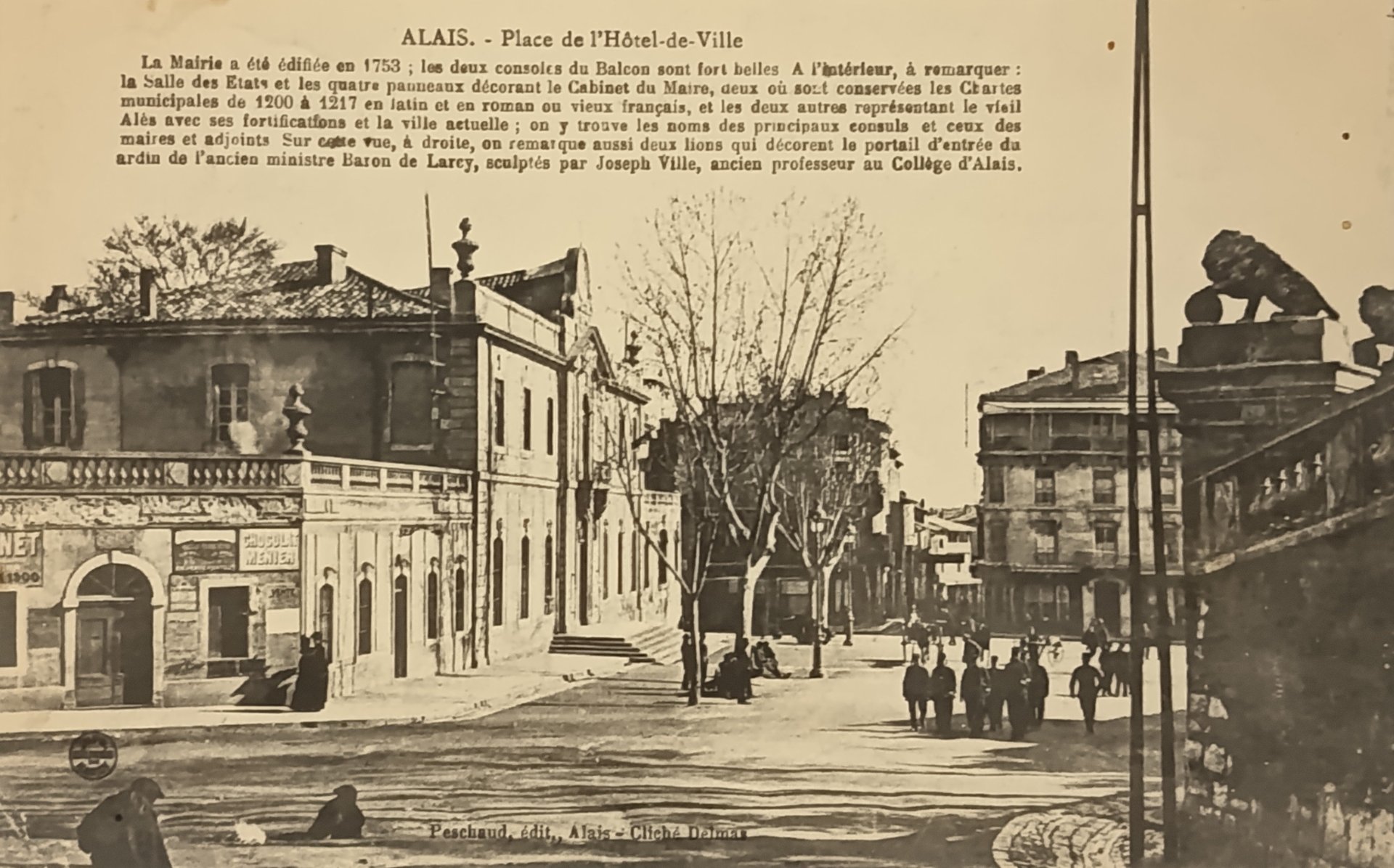 Carte postale ancienne d'Alès. CPA