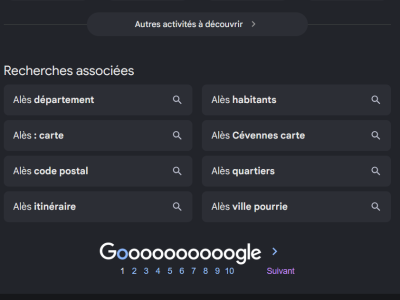 Tu te poses des questions quand google fait des suggestions de recherches de ce style pour la ville dans laquelle t'habites ?