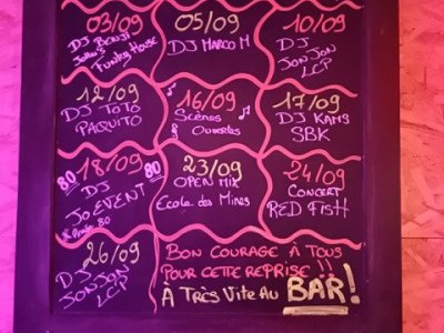 Le programme de la fabrique à boire.