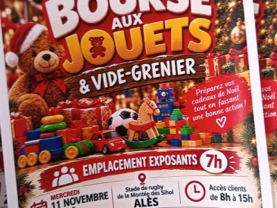 Bourse aux jouets 
Mercredi 11 novembre stade de rugby