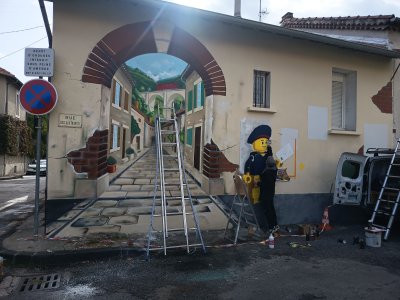 Lego graff graph streetart Alès